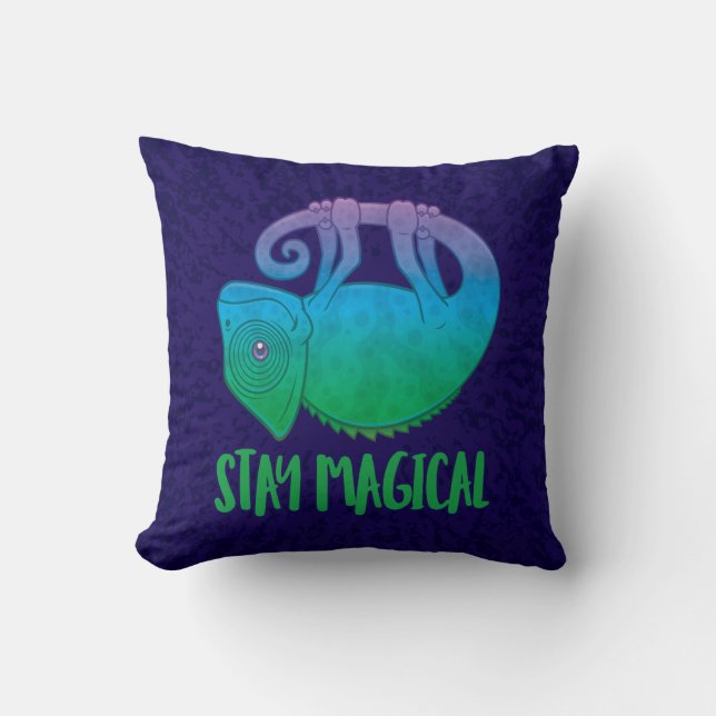 Stay Magical Levitating Chameleon Cushion (Front)