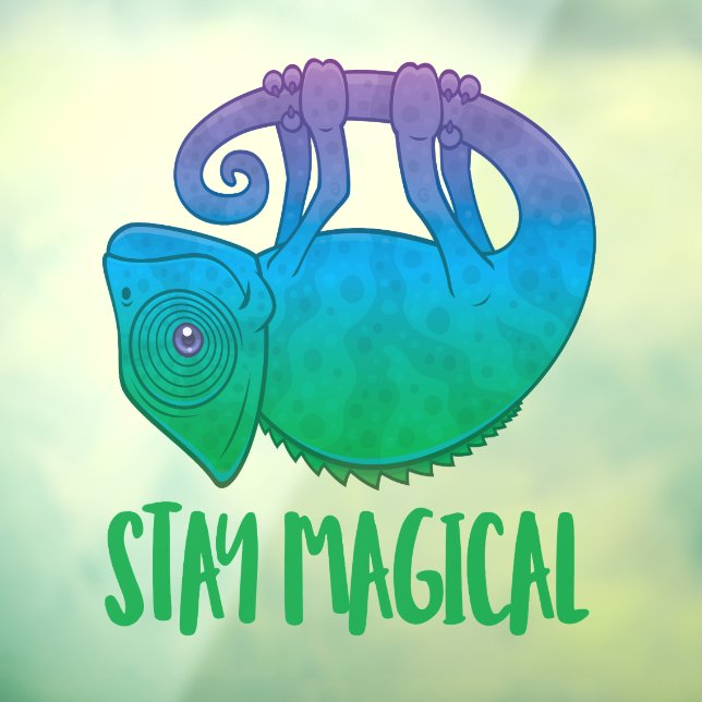 Stay Magical Levitating Chameleon Window Cling (Sheet 3)