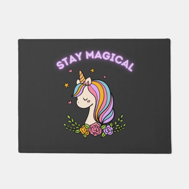 Stay Magical Unicorn   Doormat (Front)