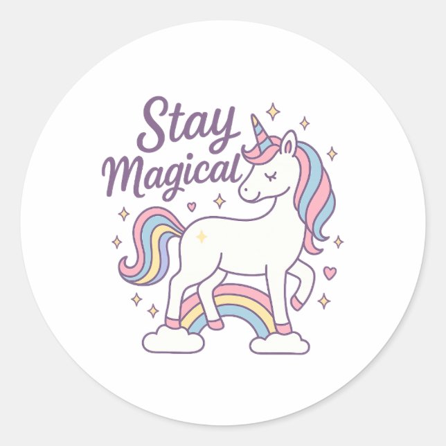 Stay Magical Unicorn Sticker (Front)
