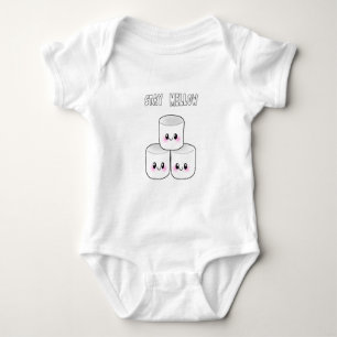 Stay Mellow Marshmallow Baby Bodysuit