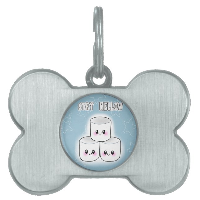 Stay Mellow Marshmallow Pet Tag (Front)