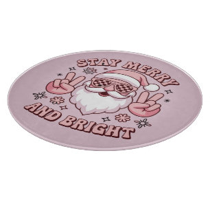 Stay Merry And Bright Christmas Ugly Xmas Cutting Board