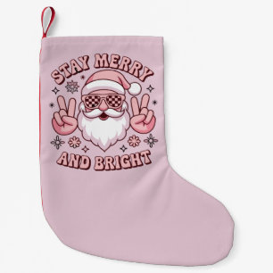 Stay Merry And Bright Christmas Ugly Xmas Small Christmas Stocking