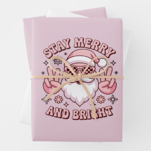 Stay Merry And Bright Christmas Ugly Xmas Wrapping Paper Sheet