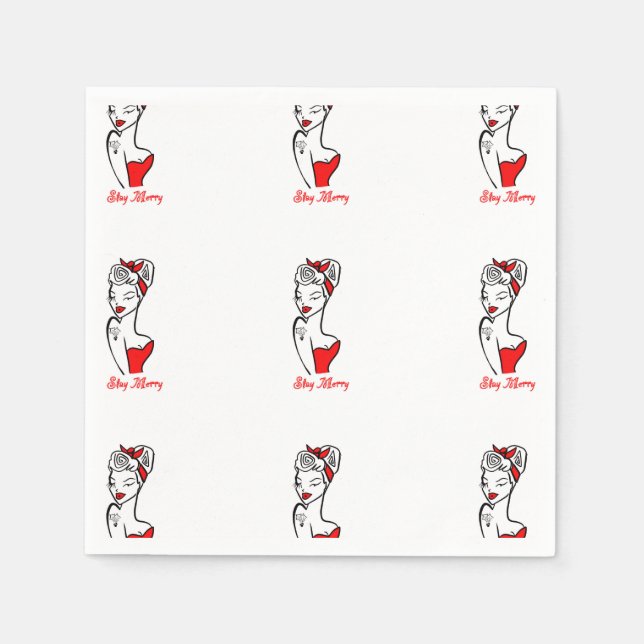 Stay Merry Paper Napkins (Front)