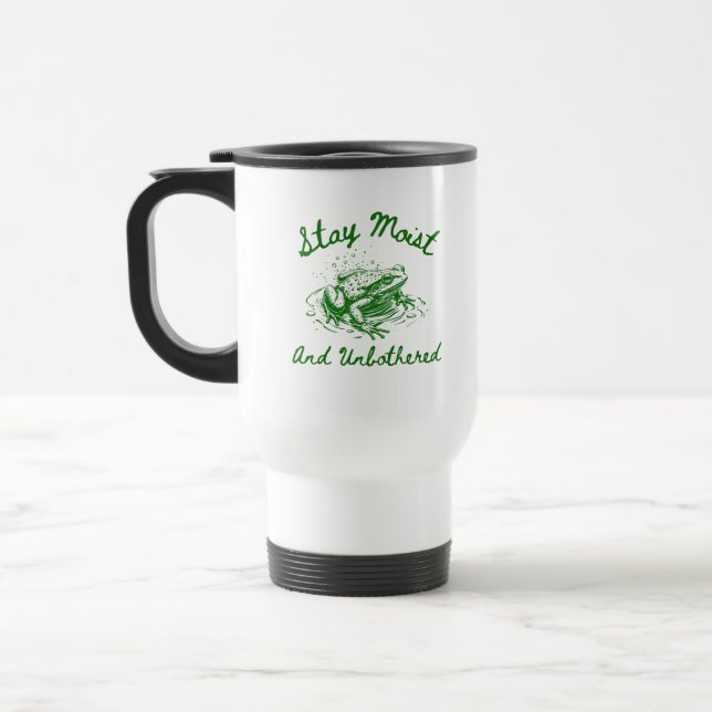 Stay Moist & Unbothered Frog Mug – Funny Frog Gift (Left)