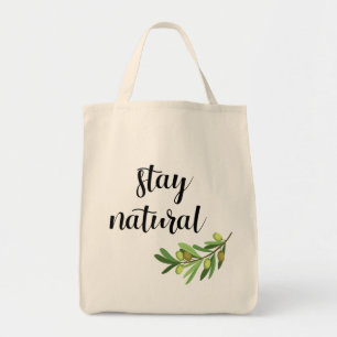 Stay Natural Grocery Beach Tote Bag