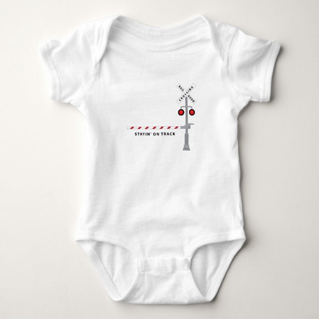 Stay On Track Baby Bodysuit (Front)