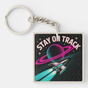 Stay On Track Key Ring