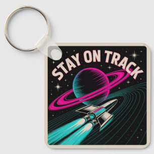 Stay On Track Key Ring