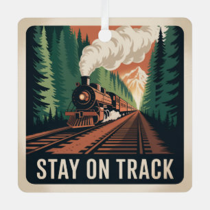 Stay On Track Metal Tree Decoration