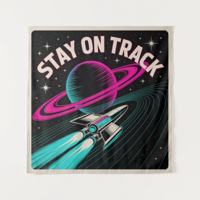 Stay On Track Tapestry (Front)