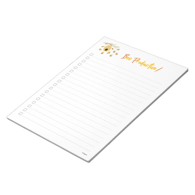 Stay Organised & Achieve: The Busy Bee Notepad (Angled)