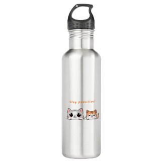 Stay pawsitive 710 ml water bottle