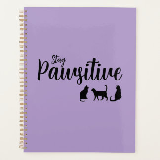 Stay Pawsitive Black Cat Planner