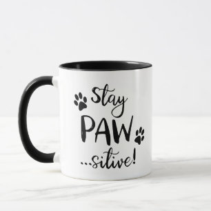 Stay Pawsitive Cat Lover Mug