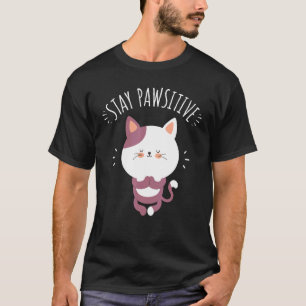 Stay Pawsitive Cat Mum Dad Yoga Cute Kitten T-Shirt