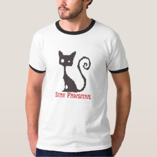 Stay Pawsitive Cat Shirt – Cute Positivity Tee