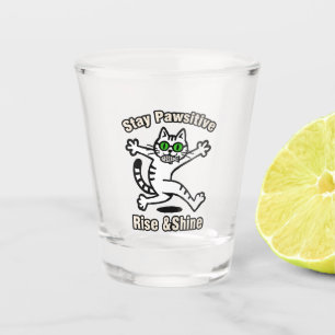 Stay Pawsitive Cat Shot Glass