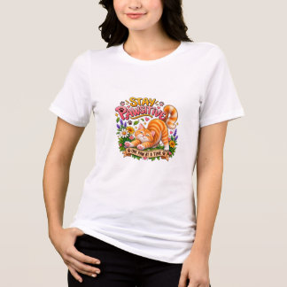 Stay Pawsitive Cat T-Shirt | Tri-Blend Shirt