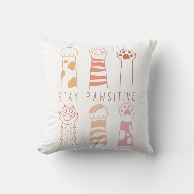 Stay Pawsitive Cushion (Front)