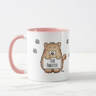 Stay Pawsitive - Cute Cat Lovers Coffee Mug