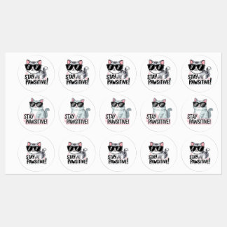 Stay Pawsitive! Cute Cat Sticker – Fun and Encoura