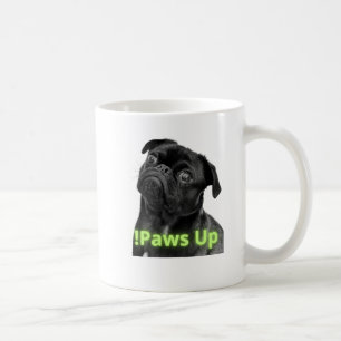 Stay Pawsitive Dog Mug – Minimalist Black Dog Desi