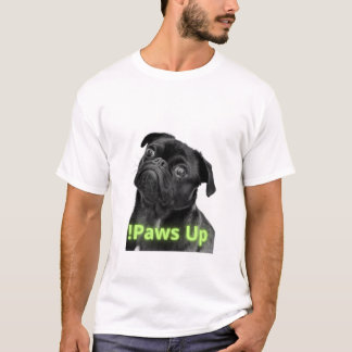 Stay Pawsitive Dog T-Shirt – Minimalist Black Dog 