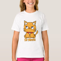 Stay Pawsitive Funny Cat Cartoon for Kids