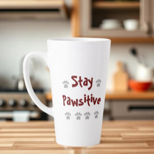 Stay Pawsitive Latte Mug