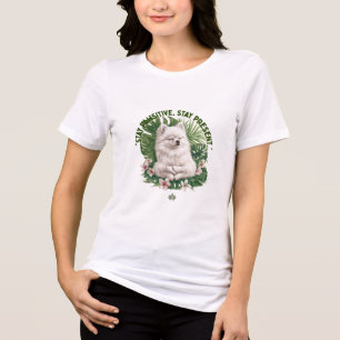 Stay Pawsitive Meditating Dog Tri-Blend Shirt