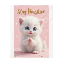 Stay Pawsitive - Motivated kitten adorable design