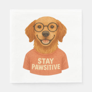 Stay Pawsitive Napkin