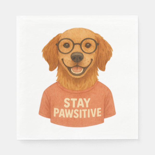 Stay Pawsitive Napkin (Front)