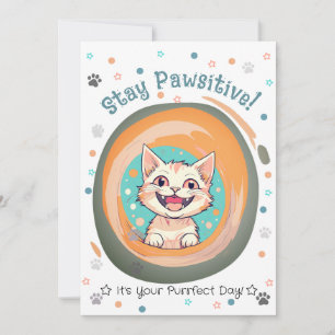 Stay Pawsitive Pastel Birthday/Encouragement/ Holiday Card