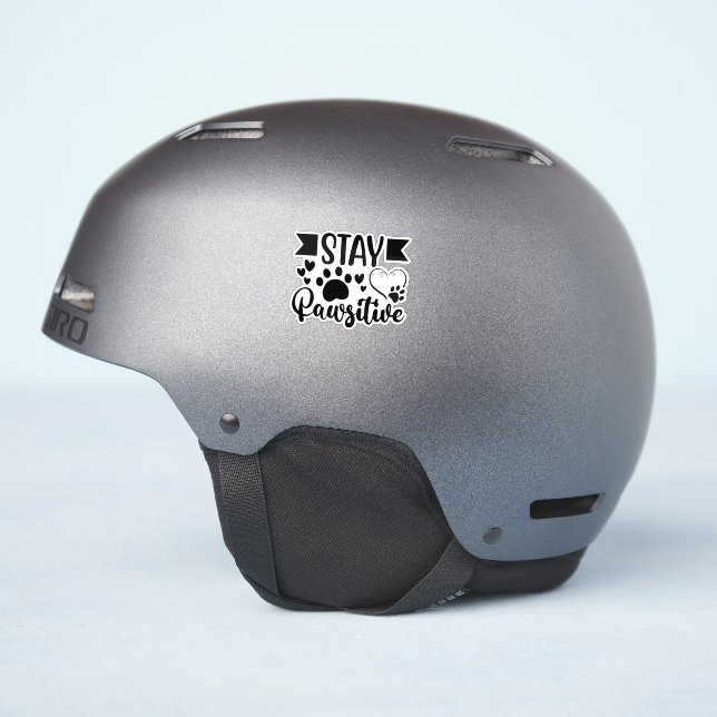 stay pawsitive sticker (Helmet Side)