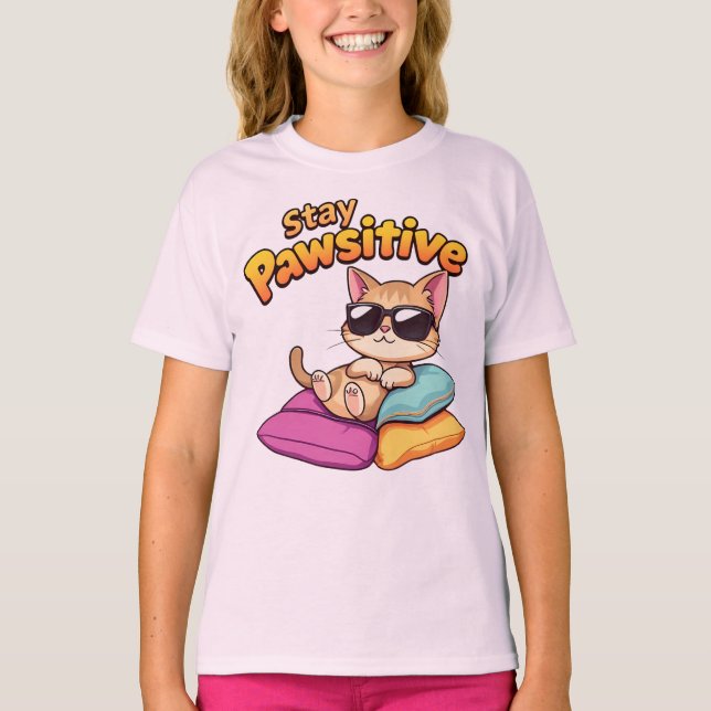 Stay Pawsitive T-Shirt (Front)