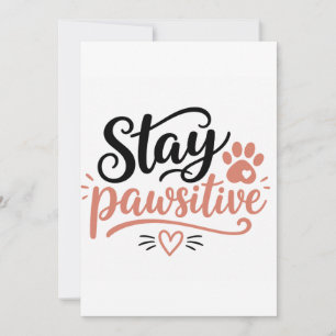 Stay Pawsitive Thank You Card