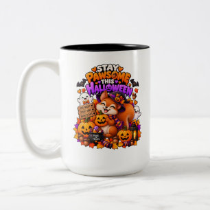 Stay Pawsome This Halloween Cute Fox Mug