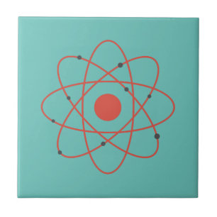 Stay Positive atom physics science geek Tile