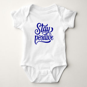 Stay Positive Blue Baby Bodysuit