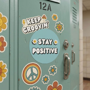 Stay Positive Classic Round Sticker