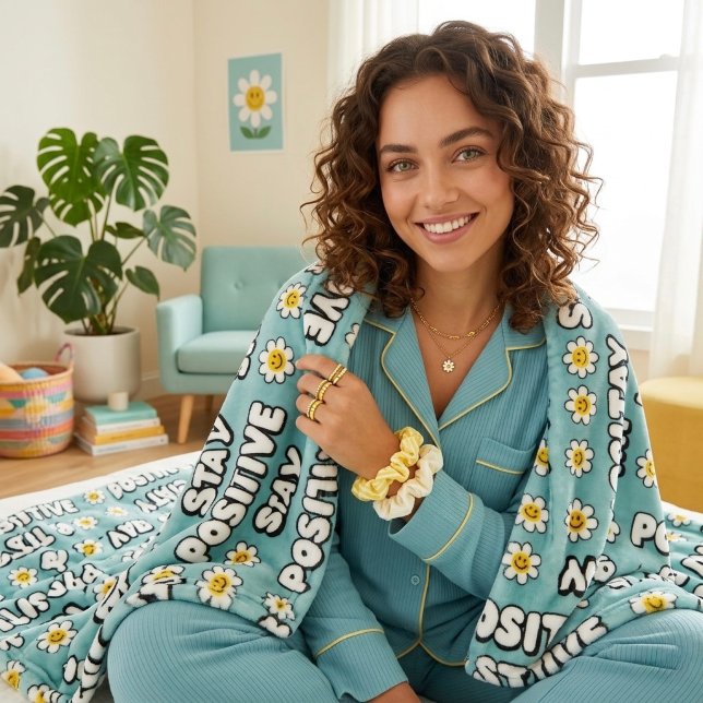 Stay Positive Fleece Blanket (Creator Uploaded)