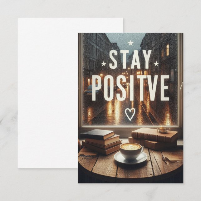 stay positive invitation (Front/Back)