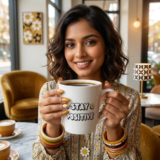 Stay Positive Latte Mug (Creator Uploaded)