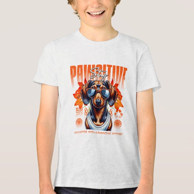 stay positive  Tri-Blend shirt (Front)