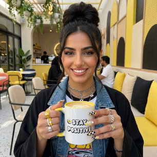 Stay Positive Two-Tone Coffee Mug