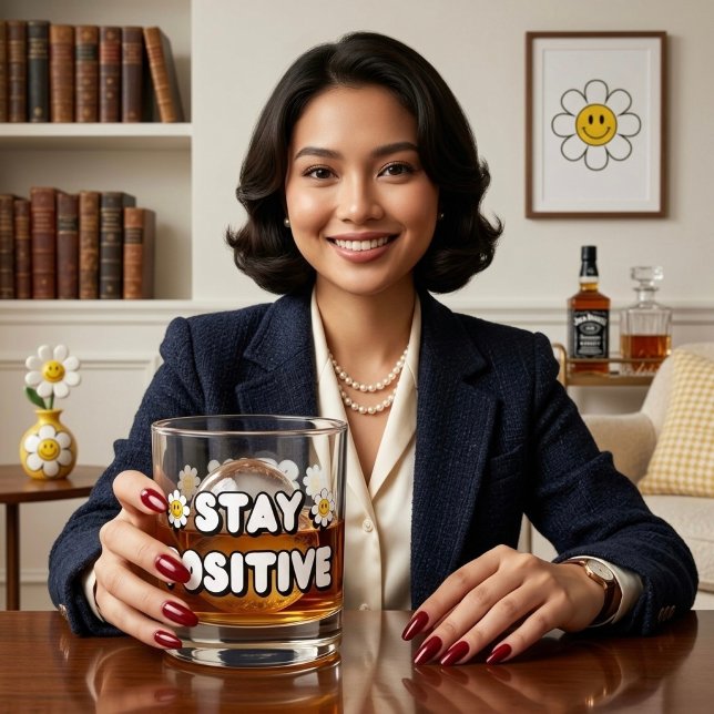 Stay Positive Whiskey Glass (Creator Uploaded)